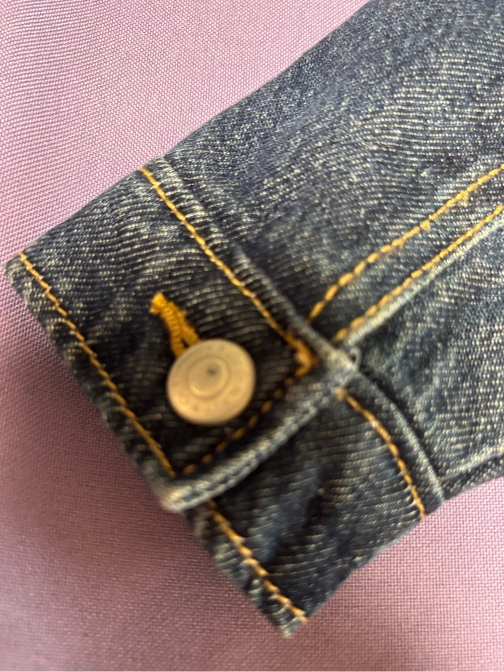 Old Navy Blue Denim Jacket with White Sherpa Collar